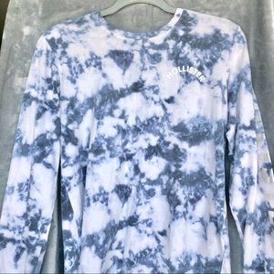 Hollister Tie Dye Blue Long Sleeve Top Shirt